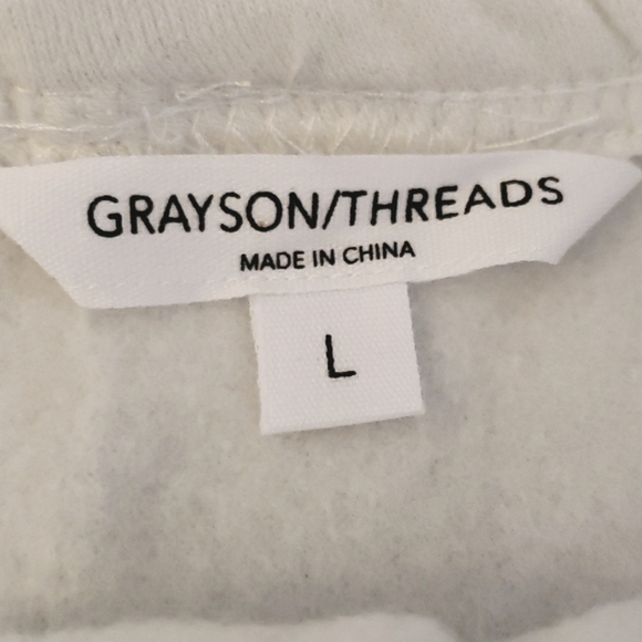 Grayson Threads White with Blue Striped Accent Fleece Tennis Style Skirt Size L - Picture 6 of 7